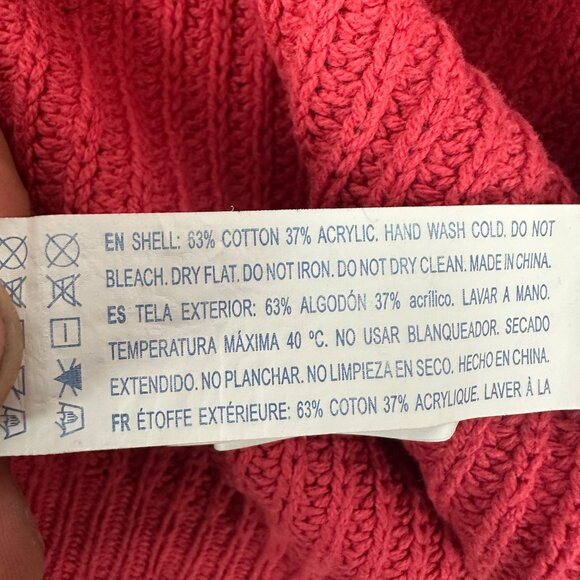 Forever 21 Girls Red Knit Sweater Long Sleeve Lace-Up Sides Size L - Picture 5 of 5